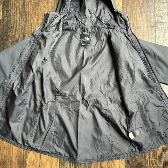 The North Face HyVent Jacket Women’s Small Gray Hooded Waterproof Shell - Picture 3 of 10